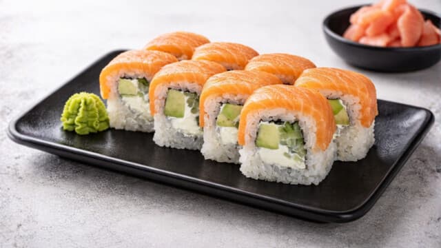 Philadelphia with salmon